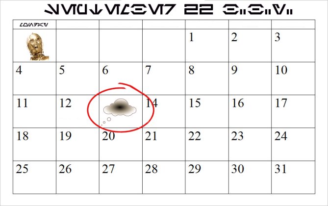 There's a day missing! - Oh there it is!