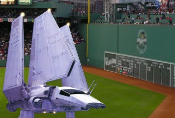 Anyone see a monster. A Green monster? And what are all these people doing?